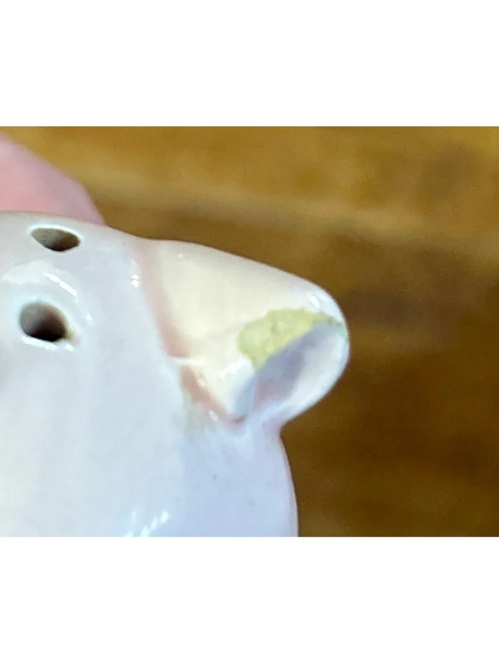 Vintage Pink Ceramic Pig Salt Shaker